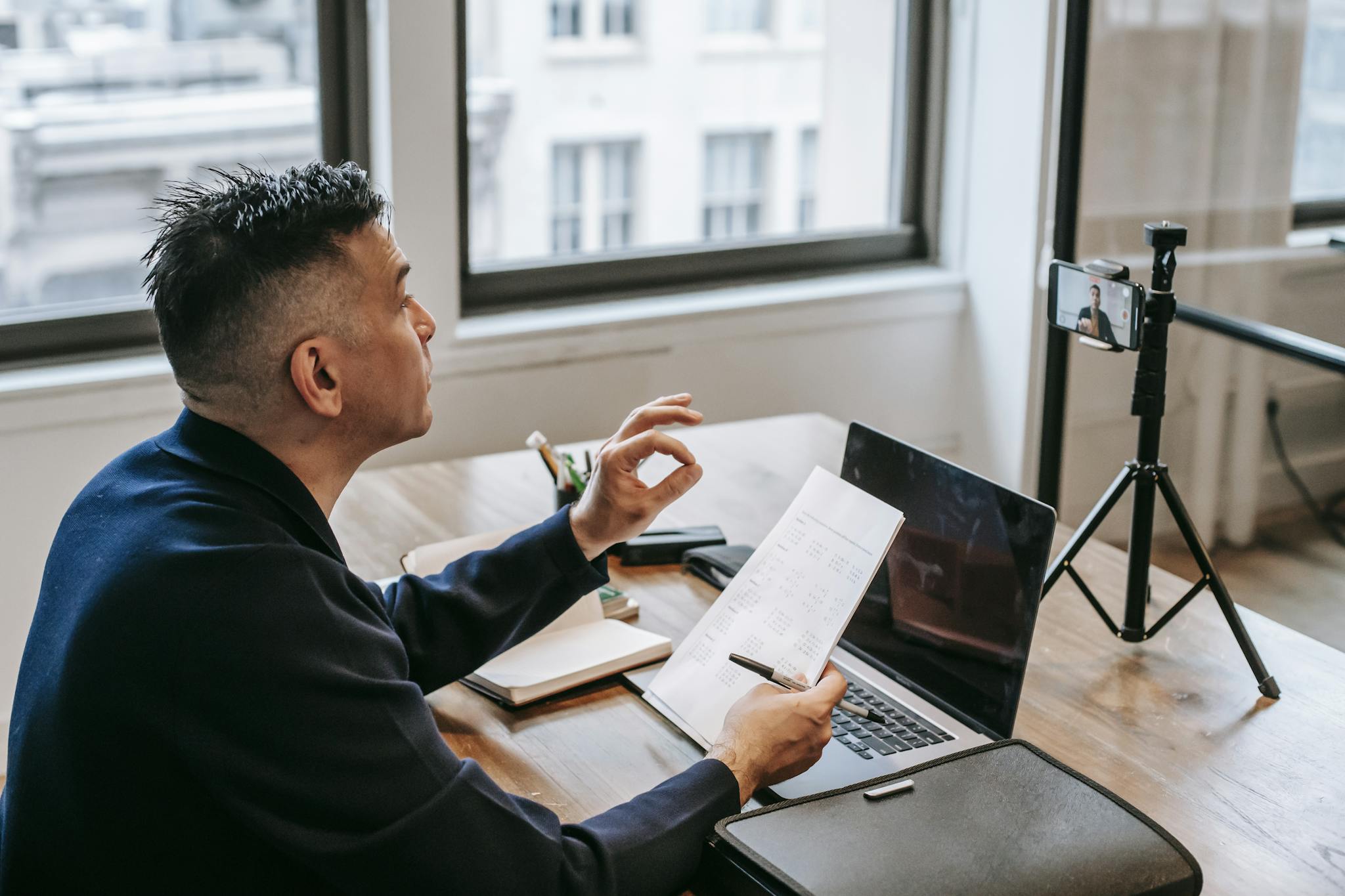 Photo Of Man Having An Online Education Session