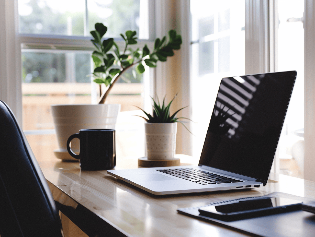 computer on desk