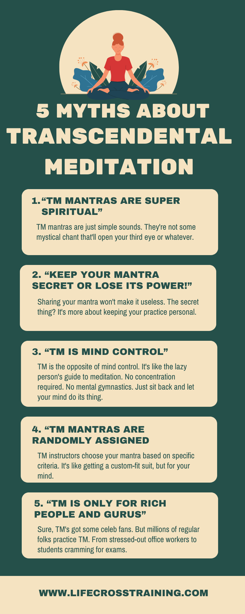 5 myths about transcendental meditation infographic