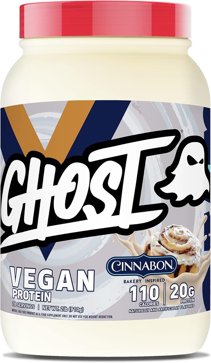 ghost vegan protein powder cinnabon flavor