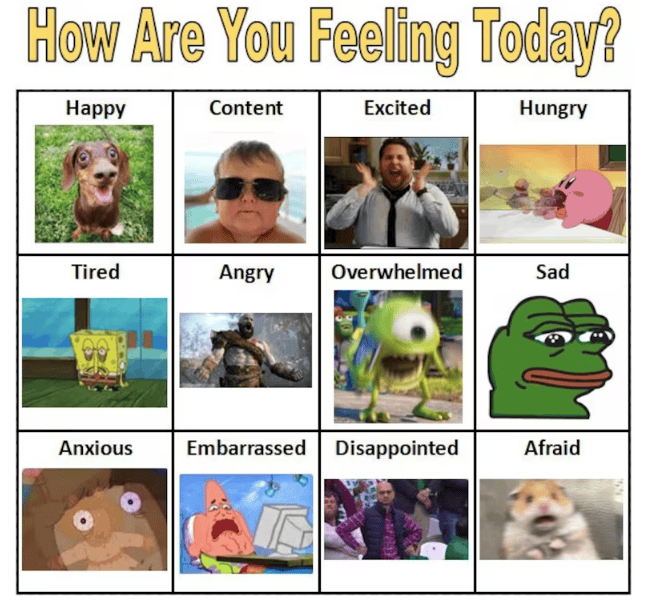 how are you feeling today meme