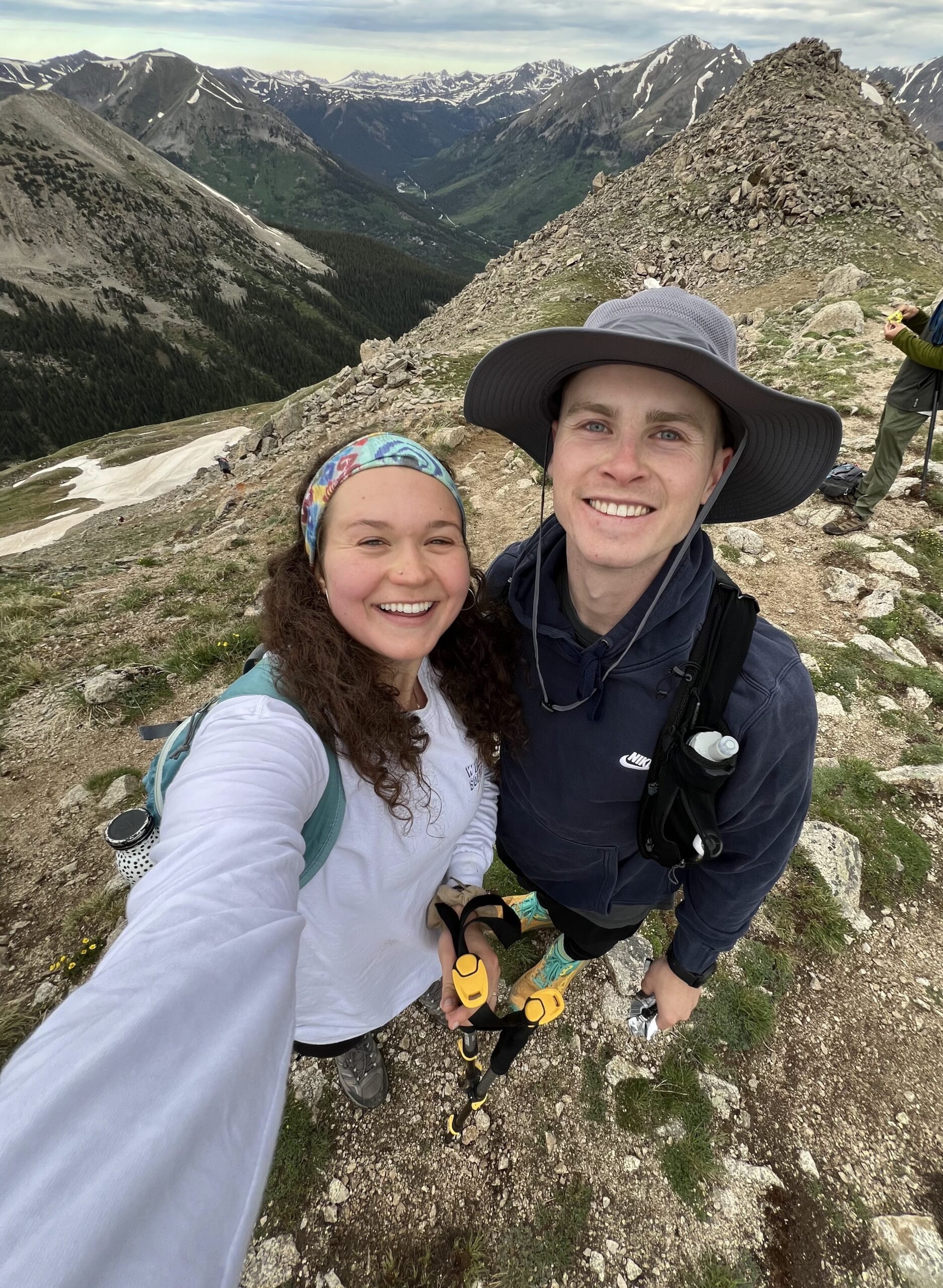 my wife and I selfie on top of a mountain