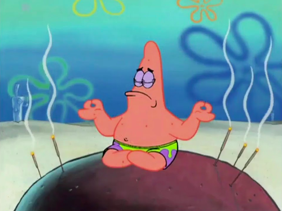 patrick star meditating