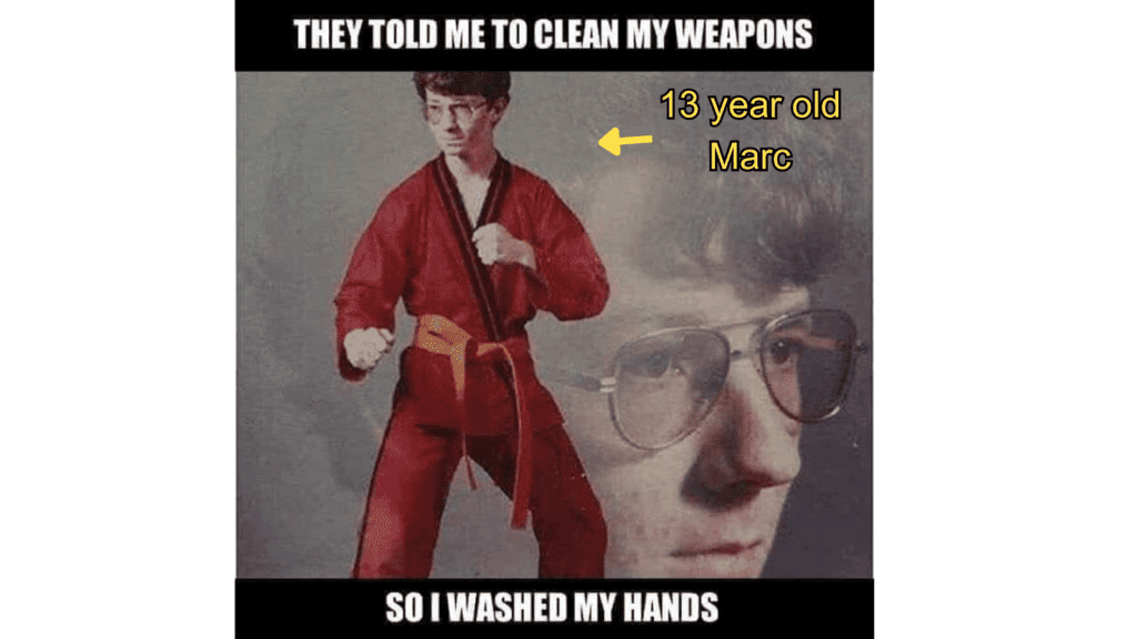 13 year old marc martial arts meme