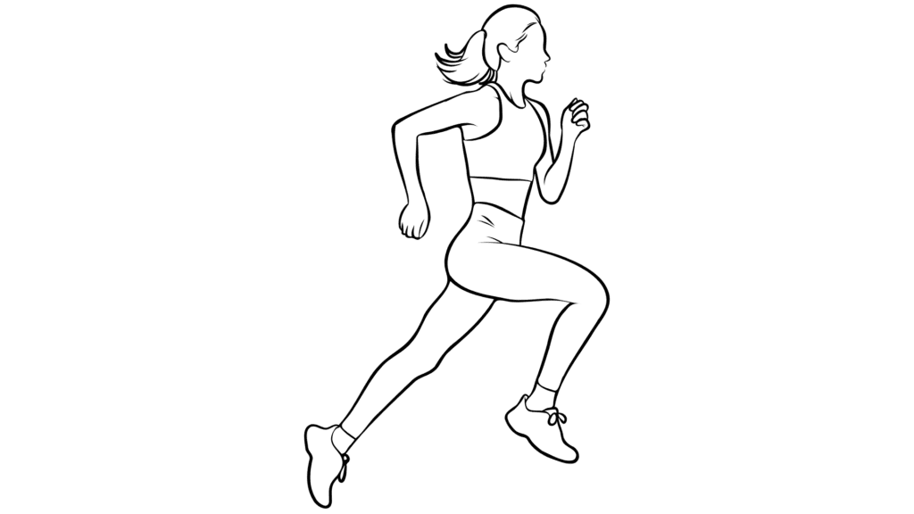 drawing of runner