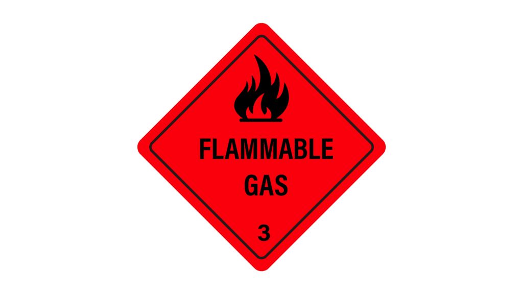 flammable gas sign