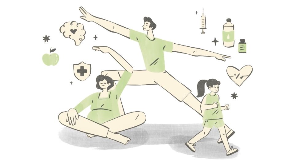 illustration fun together