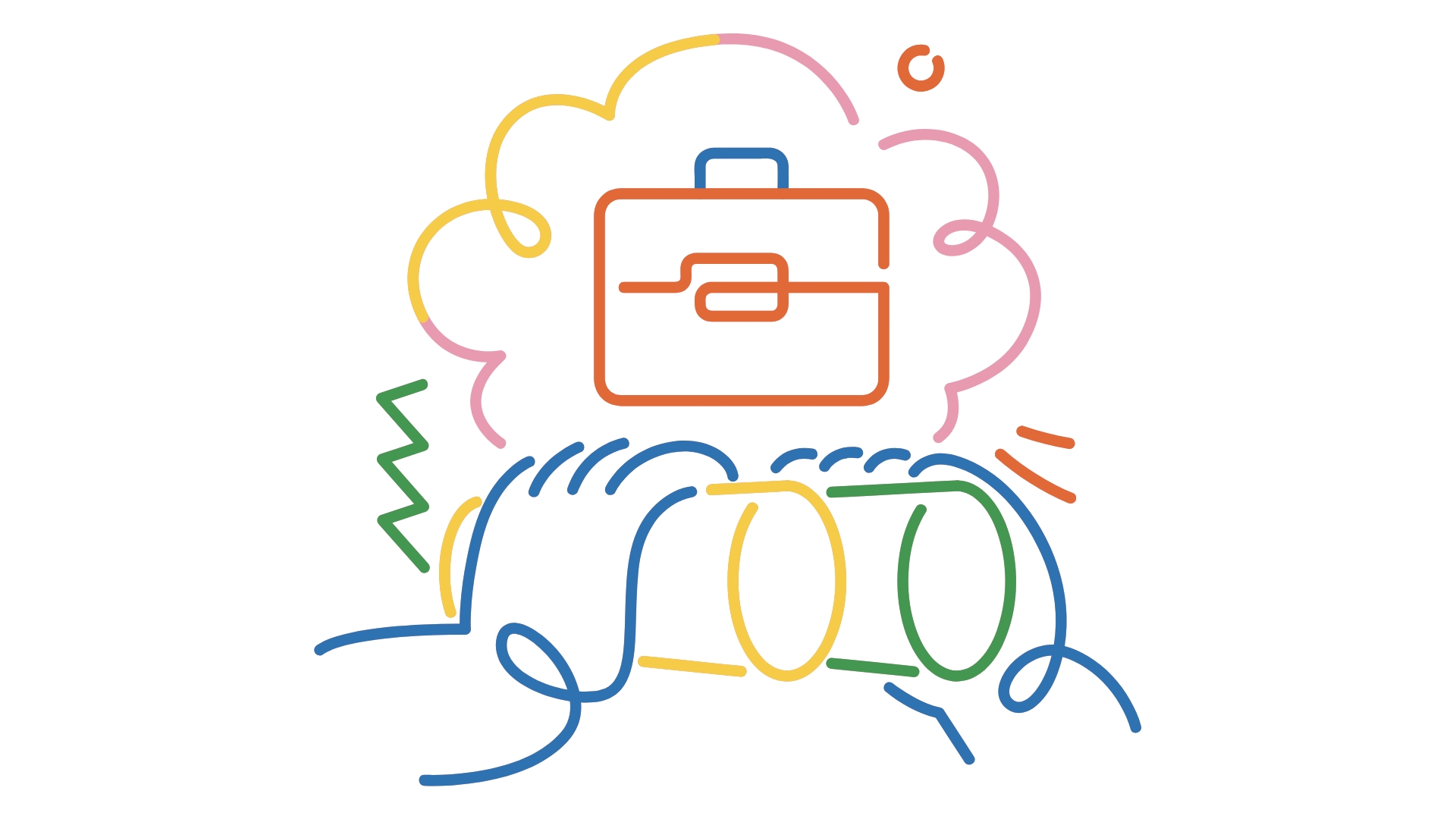 line cartoon employee