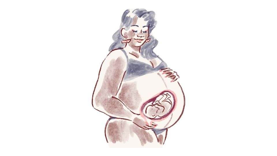 pregnancy mom illustration