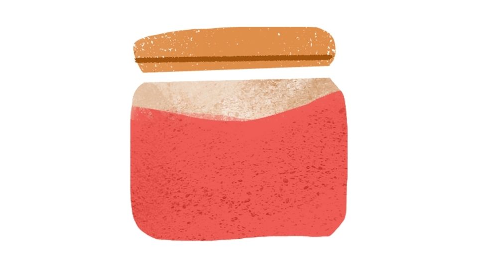 the illustration of powder