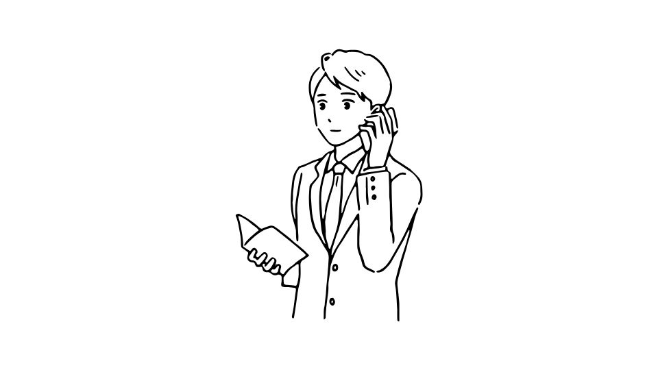 young worker line art