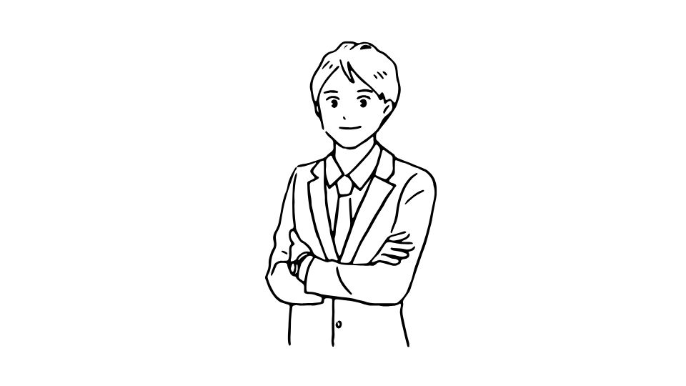 young worker line art