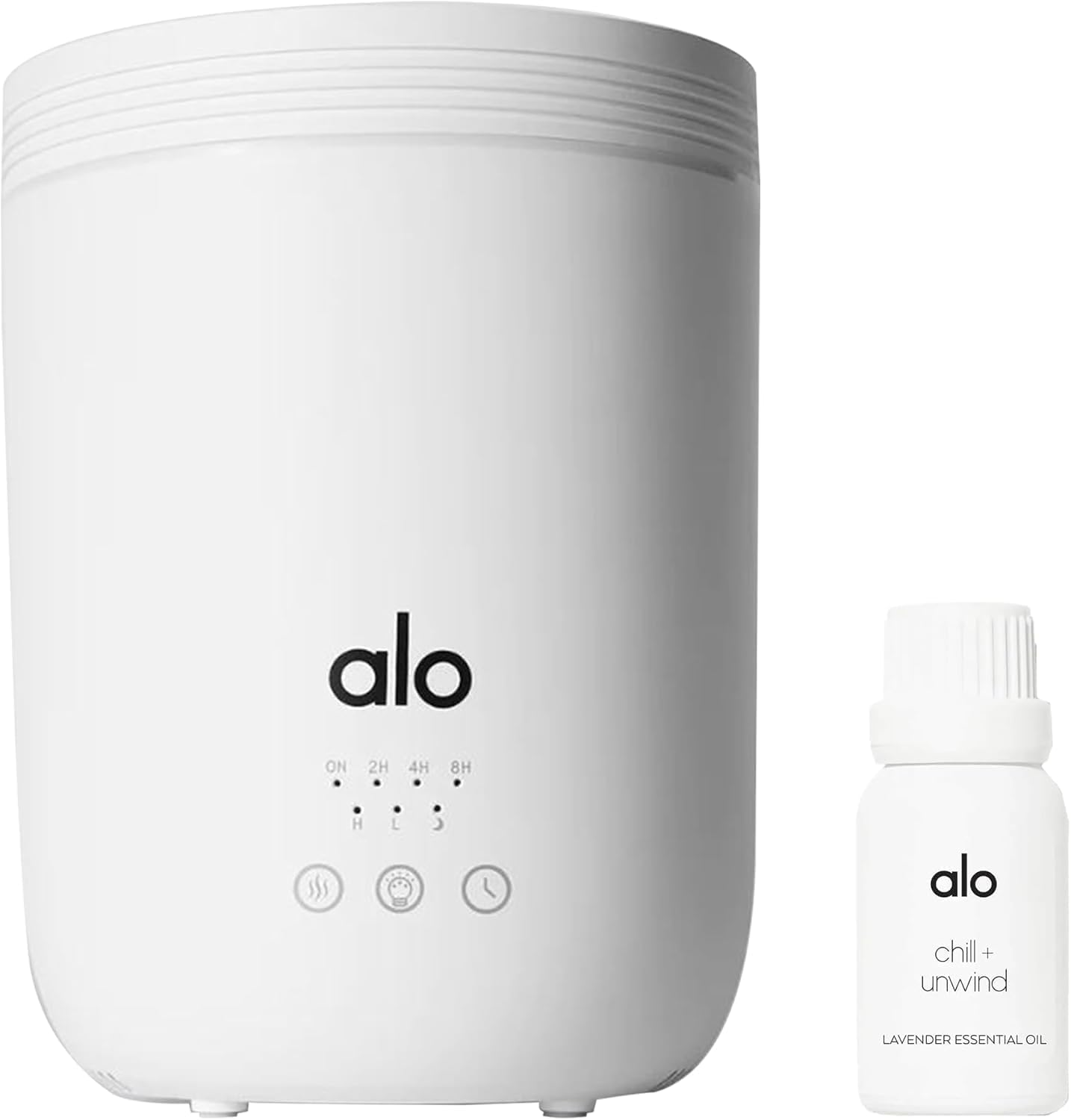 Alo Aura Diffuser + Chill & Unwind Oil | Essential Oil Diffuser & Cool Mist Humidifier | Quiet Operation | Covers 700 Sq. Ft | Up to 22 Hrs Runtime | for Home, Workout Studios, Classrooms |