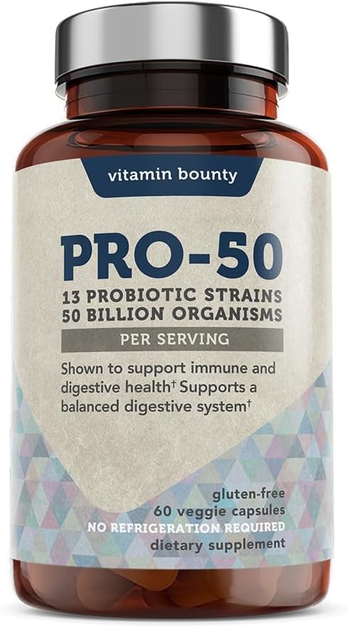 
Vitamin Bounty Pro-50 Probiotics 50 Billion CFU for Women & Men