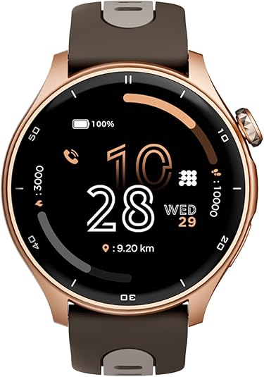 
Cubitt Aura Pro Smartwatch/Fitness Tracker with 1.43" Touch AMOLED Screen, Bluetooth Call, Built in GPS, 60+ Sports, Blood Oxygen, Heart Rate, Stress/Sleep Monitor, Waterproof, Step Counter, Compass