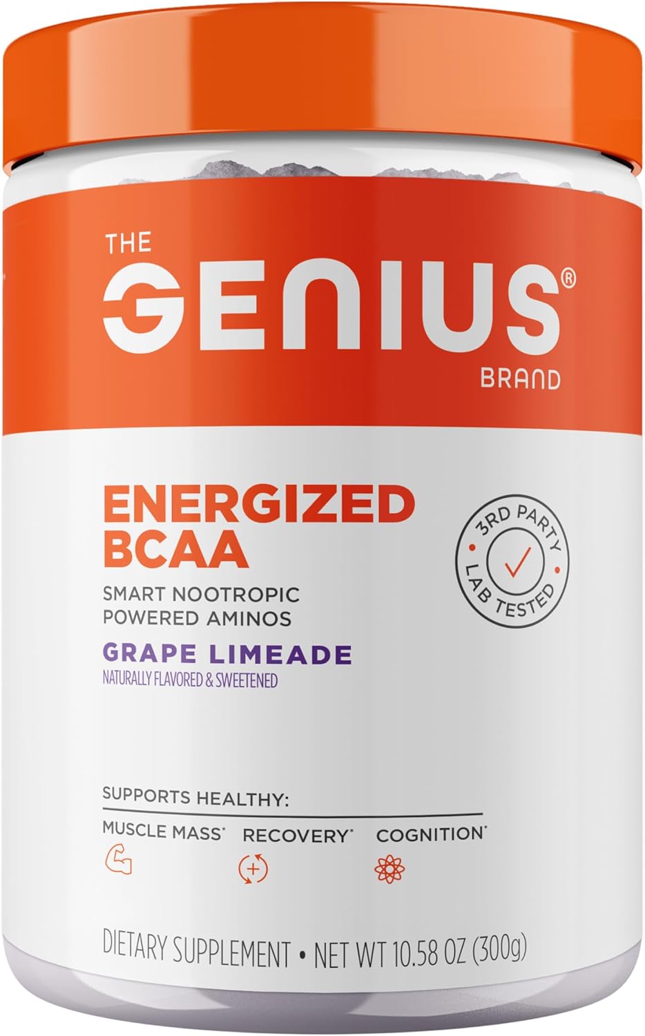 Genius BCAA Powder - 5g Vegan BCAAs L-Glutamine, Cognizin
