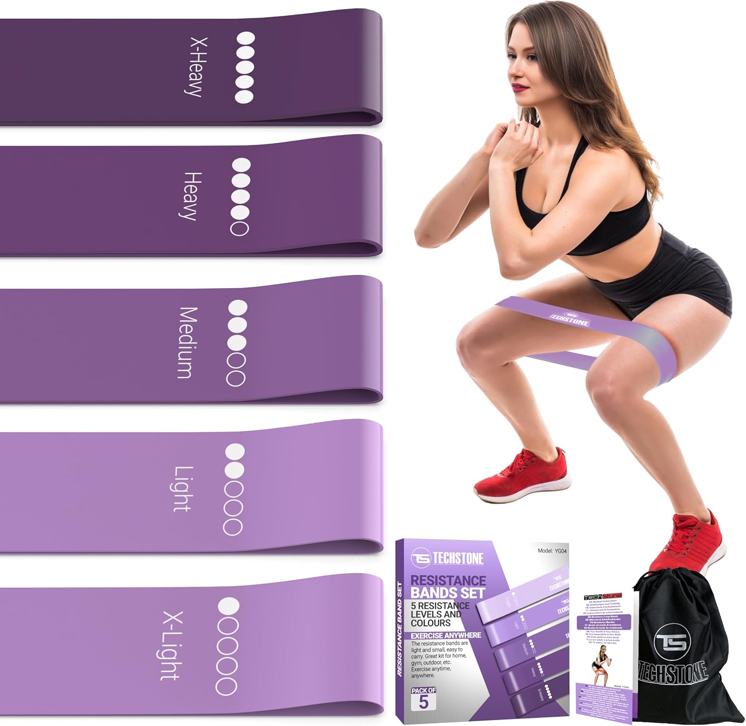TechStone Resistance Bands Set for Men and Women