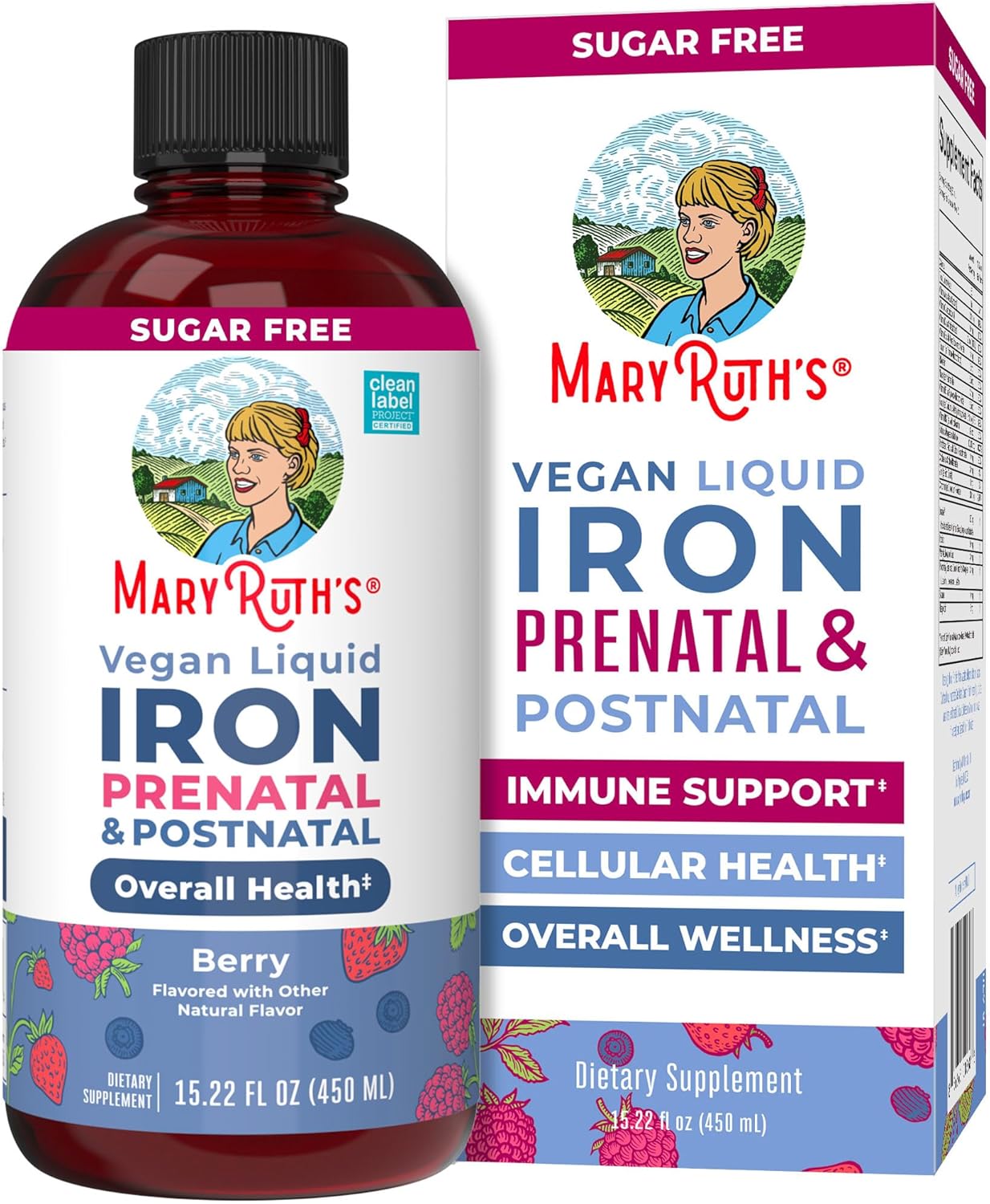 MaryRuth Organics | Liquid Iron Supplement Prenatal & Postnatal for Pregnant & Lactating