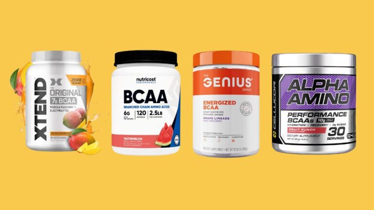 XTEND Original BCAA Powder Mango Madness, Nutricost BCAA Powder 2:1:1 (Watermelon, 120 Servings), Genius BCAA Powder - 5g Vegan BCAAs L-Glutamine, Cellucor Alpha Amino EAA & BCAA Powder
