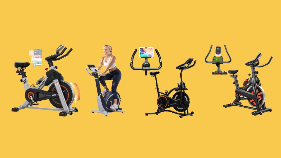 YOSUDA Indoor Cycling Bike - Magnetic Resistance, Stationary Bike with Tablet Mount & Comfortable Seat Cushion, GarveeLife Exercise Bike, Programmable 36 Levels Magnetic Resistance Exercise Bike with 350 Lbs Weight Capacity, Smart Indoor Cycling Bike for Cardio Workout and Cycle Training, Exercise Bike Stationary Bikes for Home, Adjustable Resistance & Comfortable Seat Workout Bike, Quiet Indoor Cycling Bike with Digital Monitor, Phone Holder, Yellow&Black-265LBS, Exercise Bike Stationary Bikes for Home, Adjustable Resistance & Comfortable Seat Workout Bike, Quiet Indoor Cycling Bike with Digital Monitor, Phone Holder, Yellow&Black-265LBS, SQUATZ Stationary Cycling Bike Exerciser - Indoor Exercise Bicycle With Training Console, 4-Way Adjustable Seat and Handlebar, 8 Resistance Levels, Workout Equipment for Home Gym