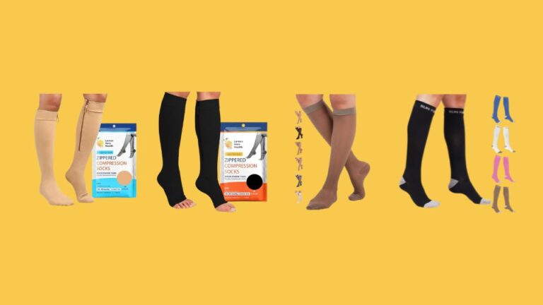 Zipper Compression Socks for Women and Men Closed Toe 20-30 mmhg Medical Zippered Compression Socks with Zip Guard for Skin Protection, Lemon Hero Zipper Pregnancy Compression Socks for Women, ABSOLUTE SUPPORT Made in USA Sheer Compression Socks for Women 15-20 mmHg, Run Forever Compression Socks for Men & Women 20- 30 mmHg Medical Grade Graduated Stockings (Black, Medium)