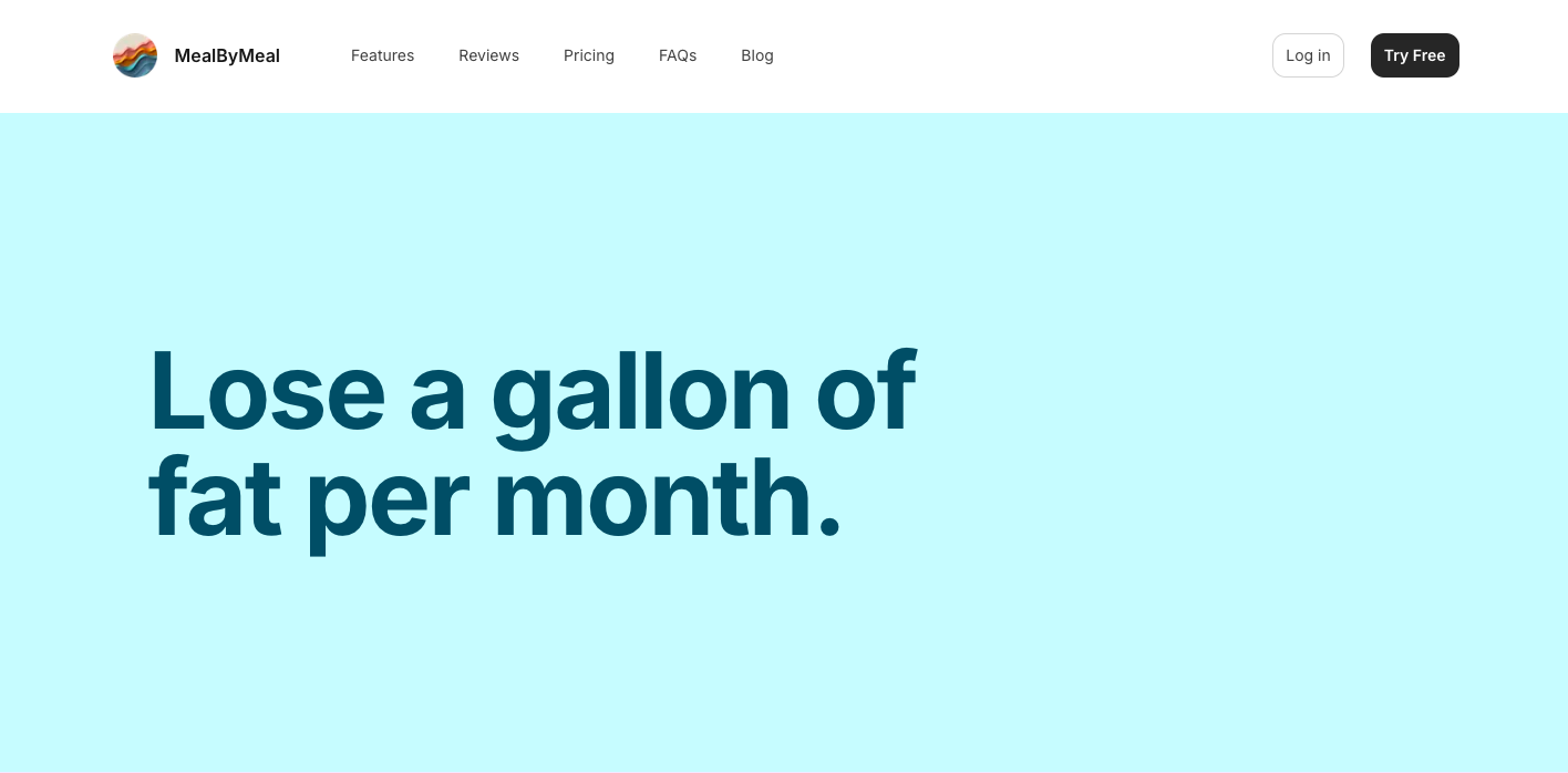 MealByMeal - Calorie Tracking over Text Message logo